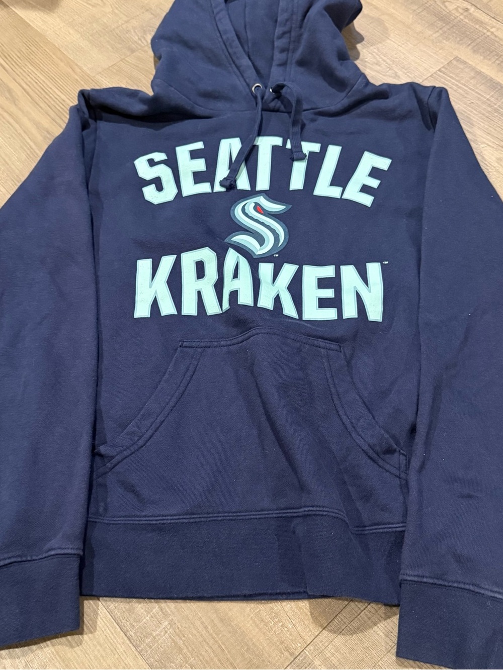 Seattle Kraken Navy Hoodie with Teal Logo
